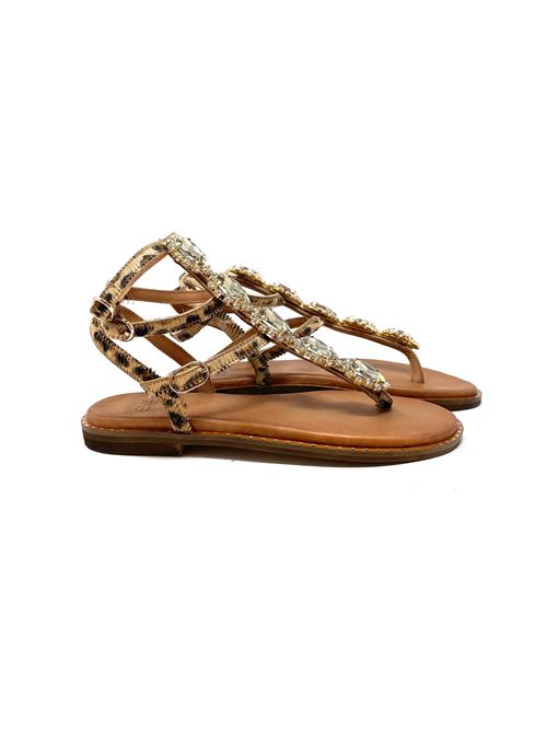 Sandalo donna gioiello leopardo IL LACCIO | 621CAVALLINOLEO PONY